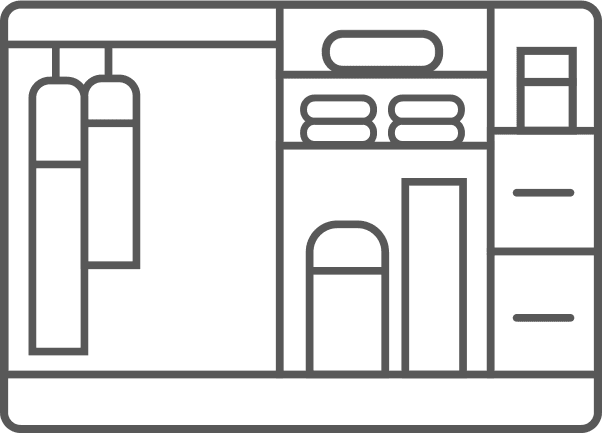 line-drawn kitchen icon